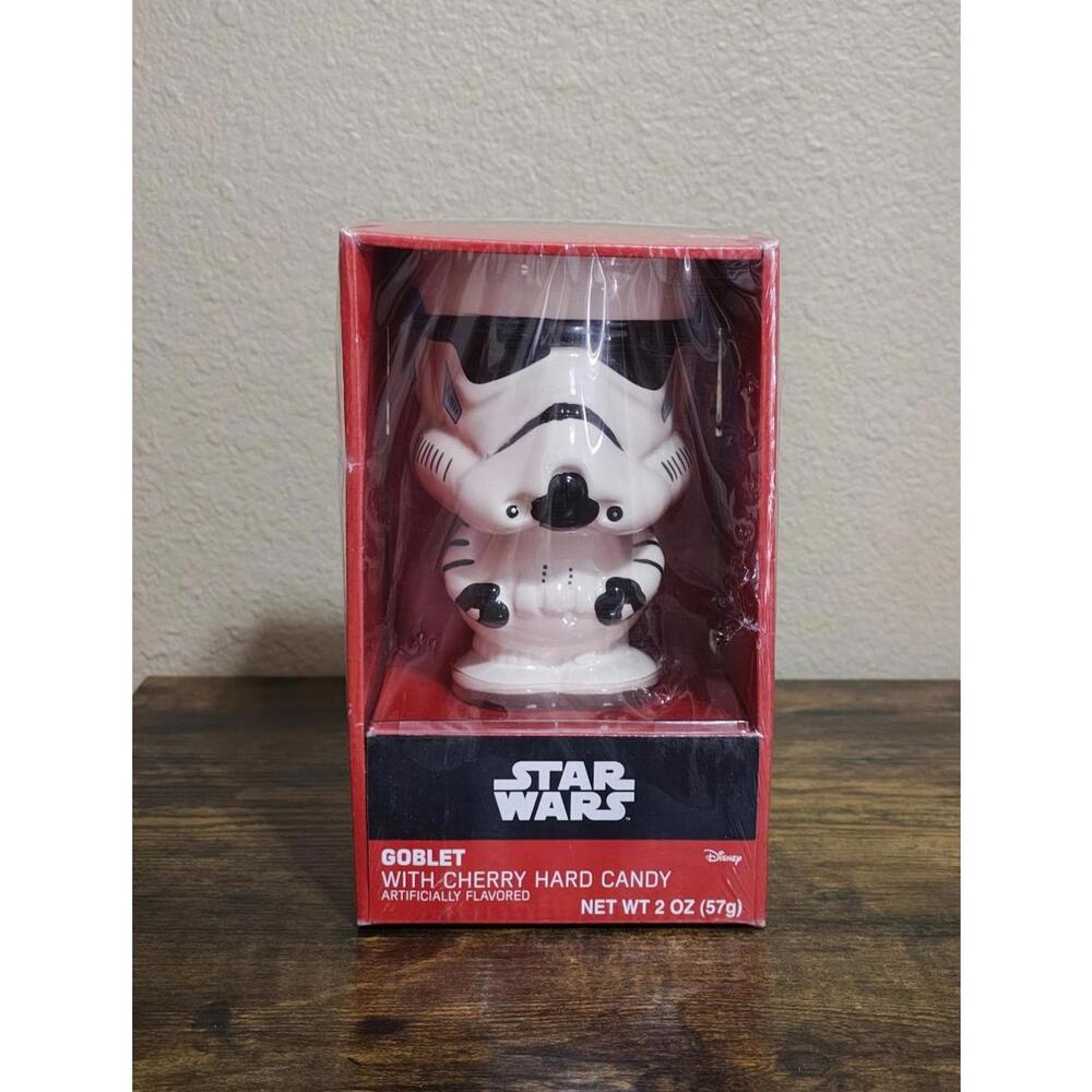 Cool Star Wars Stormtrooper Ceramic Goblet Cup With Cherry Candy New.